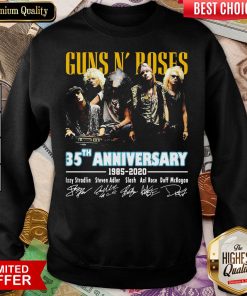 Nice Guns N’ Roses 35th Anniversary 1985 2020 Signatures Sweatshirt - Design By Viewtees.com