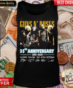 Nice Guns N’ Roses 35th Anniversary 1985 2020 Signatures Tank Top - Design By Viewtees.com
