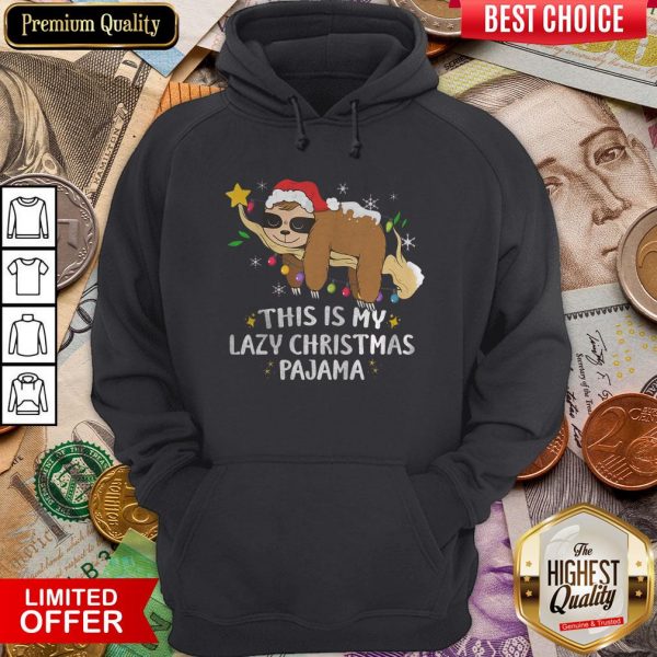 Nice This Is My Lazy Christmas Pajama Sloth Sleeping Hoodie - Design By Viewtees.com