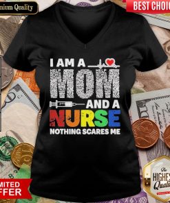 Official I Am A Mom And A Nurse Nothing Scares Me Sweatshirt - Design By Viewtees.com