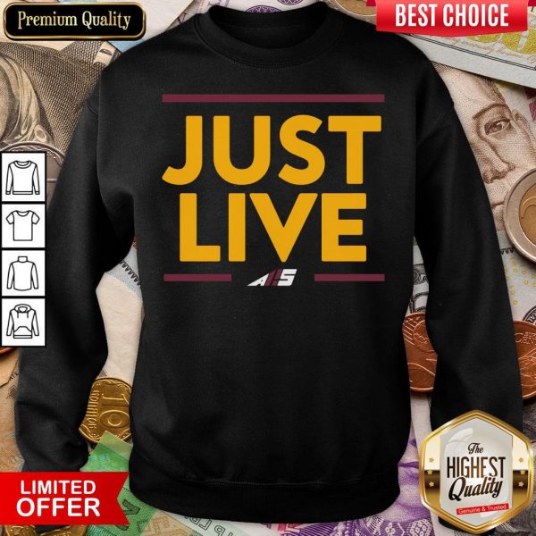 Official Just Live Sweatshirt - Design By Viewtees.com