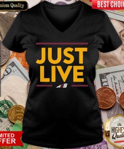 Official Just Live V-neck - Design By Viewtees.com
