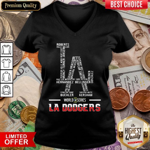 Official Los Angeles Dodgers World Series 2020 Name Player V-neck - Design By Viewtees.com