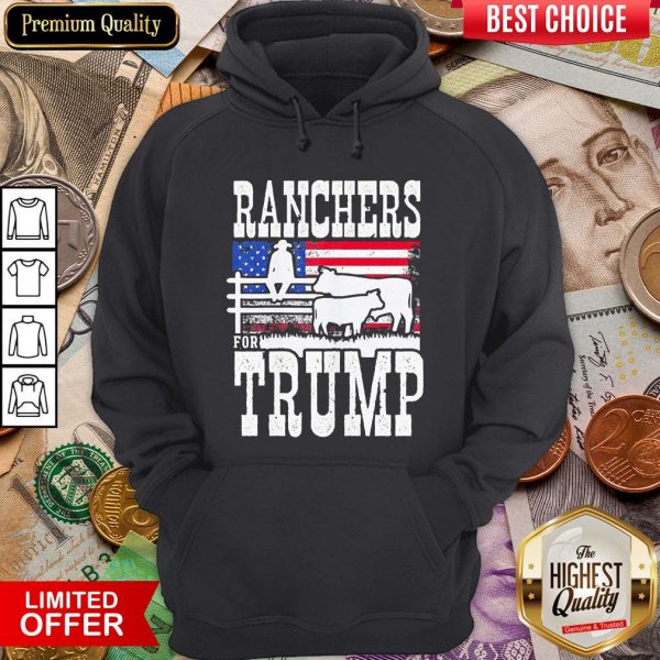 Official Ranchers For Trump 2020 Hoodie - Design By Viewtees.com