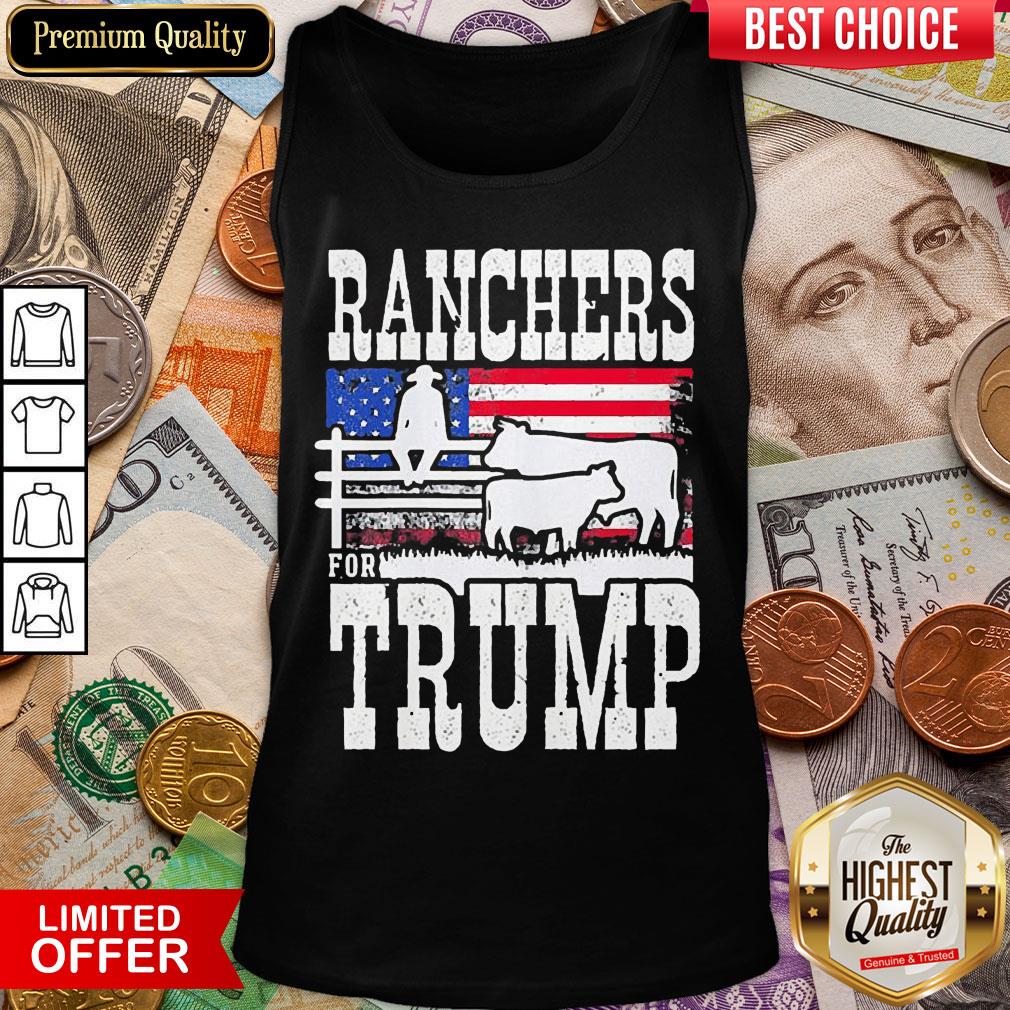 Official Ranchers For Trump 2020 Tank Top - Design By Viewtees.com
