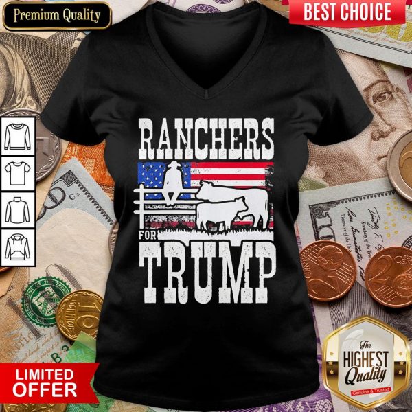 Official Ranchers For Trump 2020 V-neck - Design By Viewtees.com