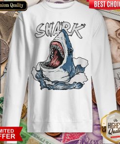 Official Shark Waiting For Bait Sweatshirt - Design By Viewtees.com