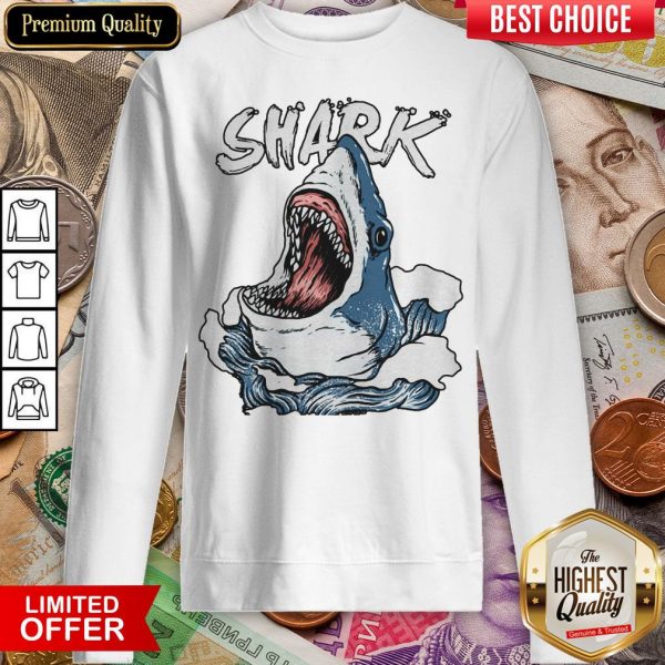 Official Shark Waiting For Bait Sweatshirt - Design By Viewtees.com