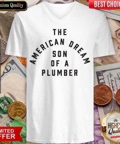 Official Simple Retro American Dream Son Of A Plumber Gift V-neck - Design By Viewtees.com