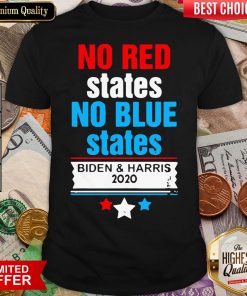 Hot Official No Red States No Blue States Biden And Harris 2020 Shirt- Design By Viewtees.com