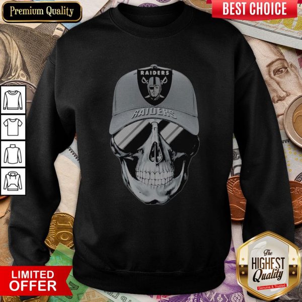 Skull Oklahoma Raiders Football Sweatshirt