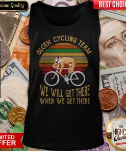 Sloth Cycling Team We Will Get There When We Get There Vintage Tank Top