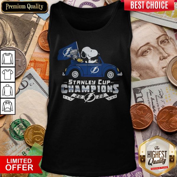 Snoopy And Woodstock Stanley Cup Champions 2020 Tank Top