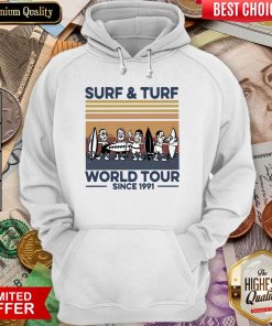 Surf And Turf World Tour Since 1991 Vintage Retro Hoodie