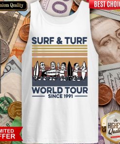 Surf And Turf World Tour Since 1991 Vintage Retro Tank Top