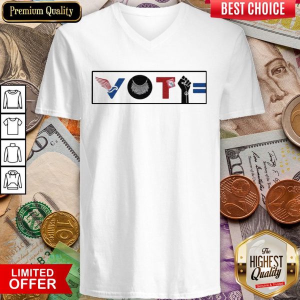 Vote For Liberty Rbg Peace Blm Equality V-neck