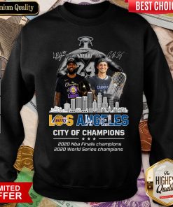 Top Kobe Bryant Los Angeles Lakers City Of Champions 2020 Nba Final Champions 2020 World Series Champions Signatures Sweatshirt - Design By Viewtees.com