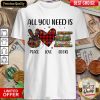 All You Need Is A Peace Love Books Merry Christmas Light Shirt - Design By Viewtees.com