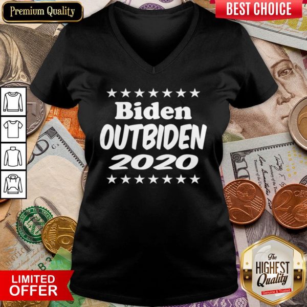 Funny Biden Outbiden 2020 V-neck - Design By Viewtees.com