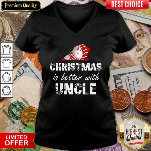Funny Christmas Is Better With Uncle V-neck - Design By Viewtees.com