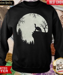 Funny Howling Turtle The Moon Sweatshirt - Design By Viewtees.com