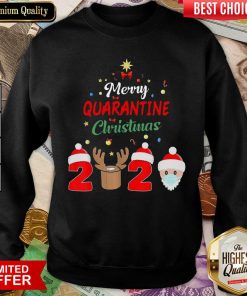 Merry Quarantine Christmas 2020 Sweatshirt - Design By Viewtees.com