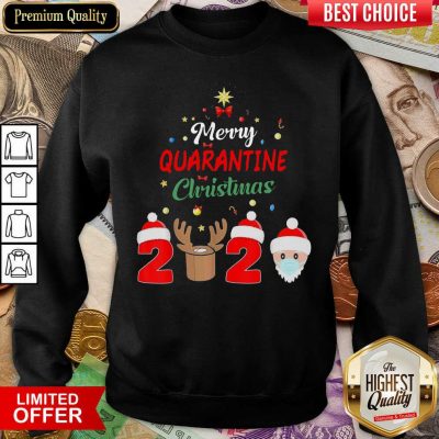 Merry Quarantine Christmas 2020 Sweatshirt - Design By Viewtees.com 