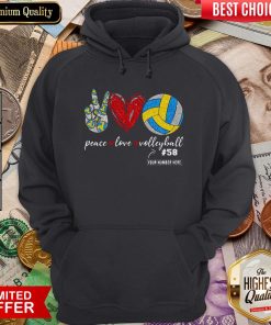 Funny Peace Love Volleyball 58 Hoodie - Design By Viewtees.com