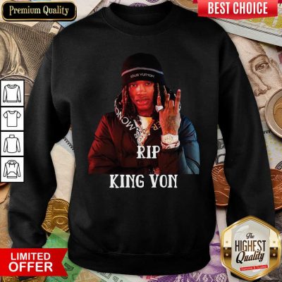 Rip King Von Sweatshirt - Design By Viewtees.com 