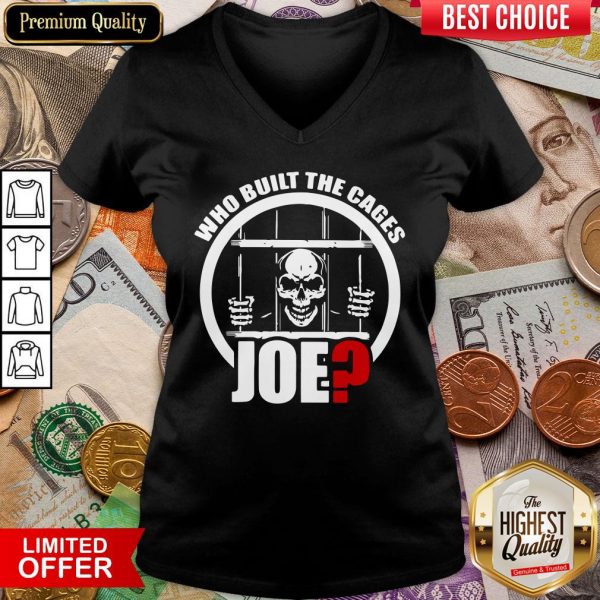 Funny Skull Who Built The Cages Joe V-neck - Design By Viewtees.com