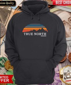 Funny True North Mountain Hoodie - Design By Viewtees.com
