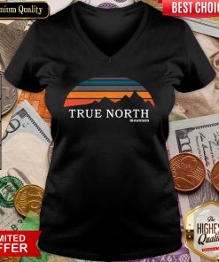 Funny True North Mountain V-neck - Design By Viewtees.com