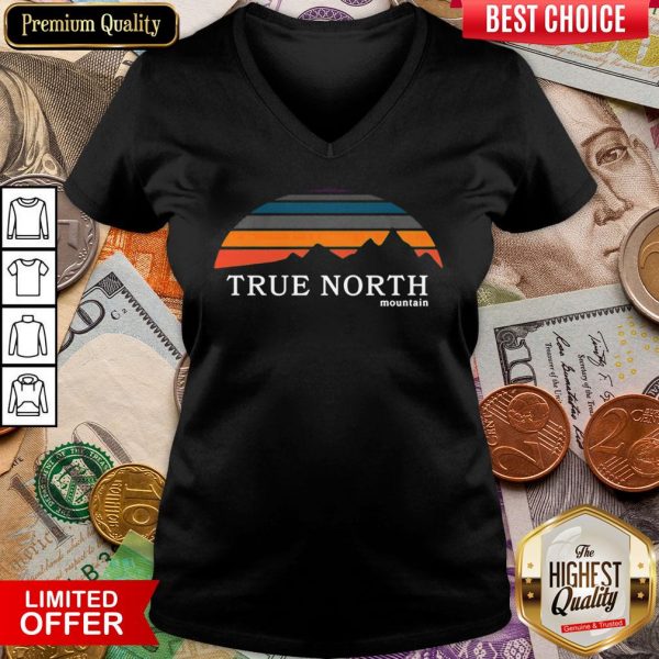 Funny True North Mountain V-neck - Design By Viewtees.com