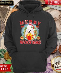 American Eskimo Dog Santa Merry Woofmas Christmas Hoodie - Design By Viewtees.com