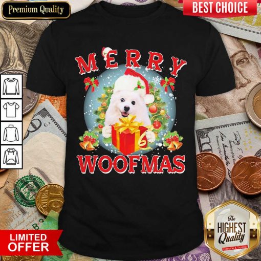 American Eskimo Dog Santa Merry Woofmas Christmas Shirt - Design By Viewtees.com