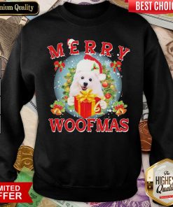 American Eskimo Dog Santa Merry Woofmas Christmas Sweatshirt - Design By Viewtees.com