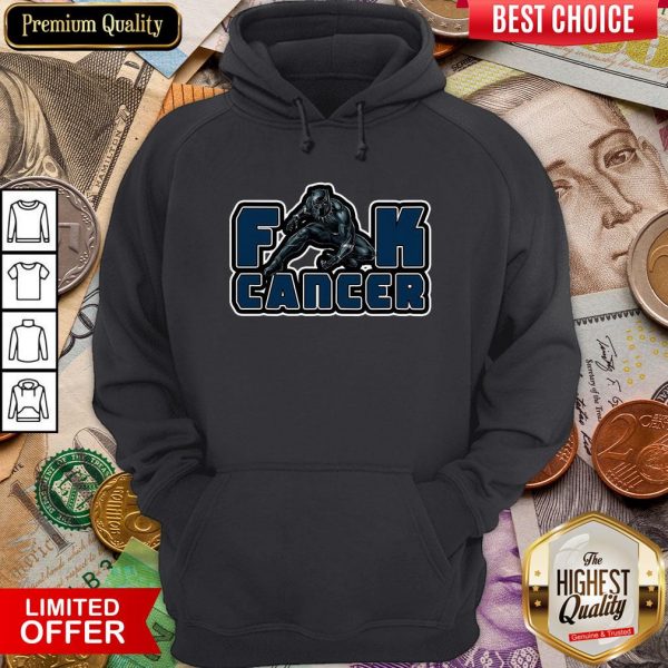 Good Black Panther Fuck Cancer Hoodie - Design By Viewtees.com