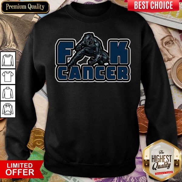 Good Black Panther Fuck Cancer Sweatshirt - Design By Viewtees.com