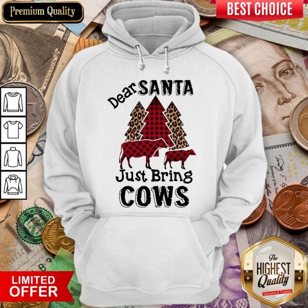 Good Dear Santa Just Bring Cows Christmas Tree Hoodie - Design By Viewtees.com