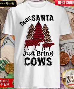 Good Dear Santa Just Bring Cows Christmas Tree Shirt - Design By Viewtees.com