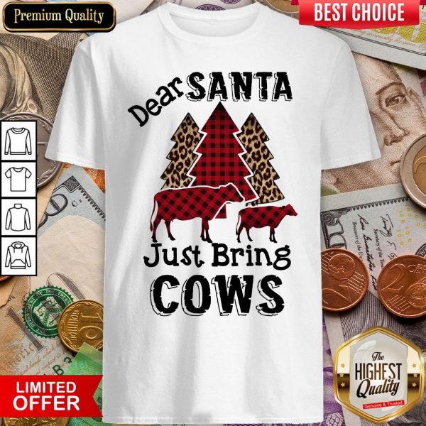Good Dear Santa Just Bring Cows Christmas Tree Shirt - Design By Viewtees.com