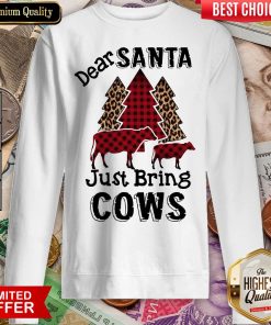 Good Dear Santa Just Bring Cows Christmas Tree Sweatshirt - Design By Viewtees.com