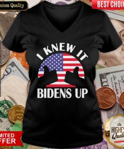 Good I Knew It Bidens Up Pro Biden 2020 American Flag Election V-neck - Design By Viewtees.com