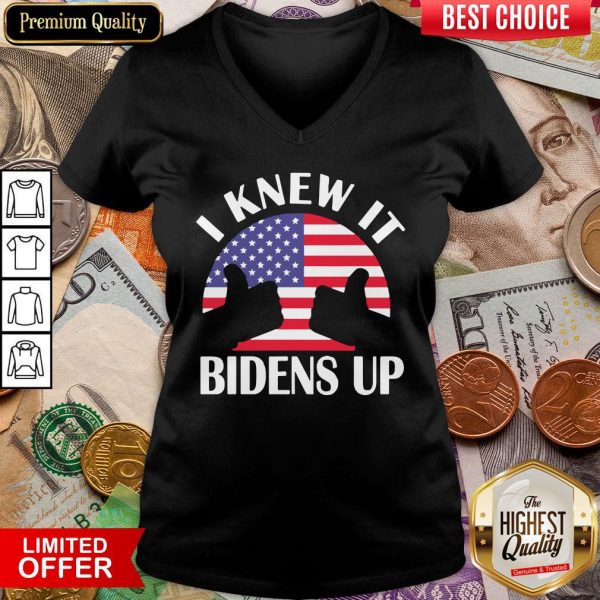 Good I Knew It Bidens Up Pro Biden 2020 American Flag Election V-neck - Design By Viewtees.com
