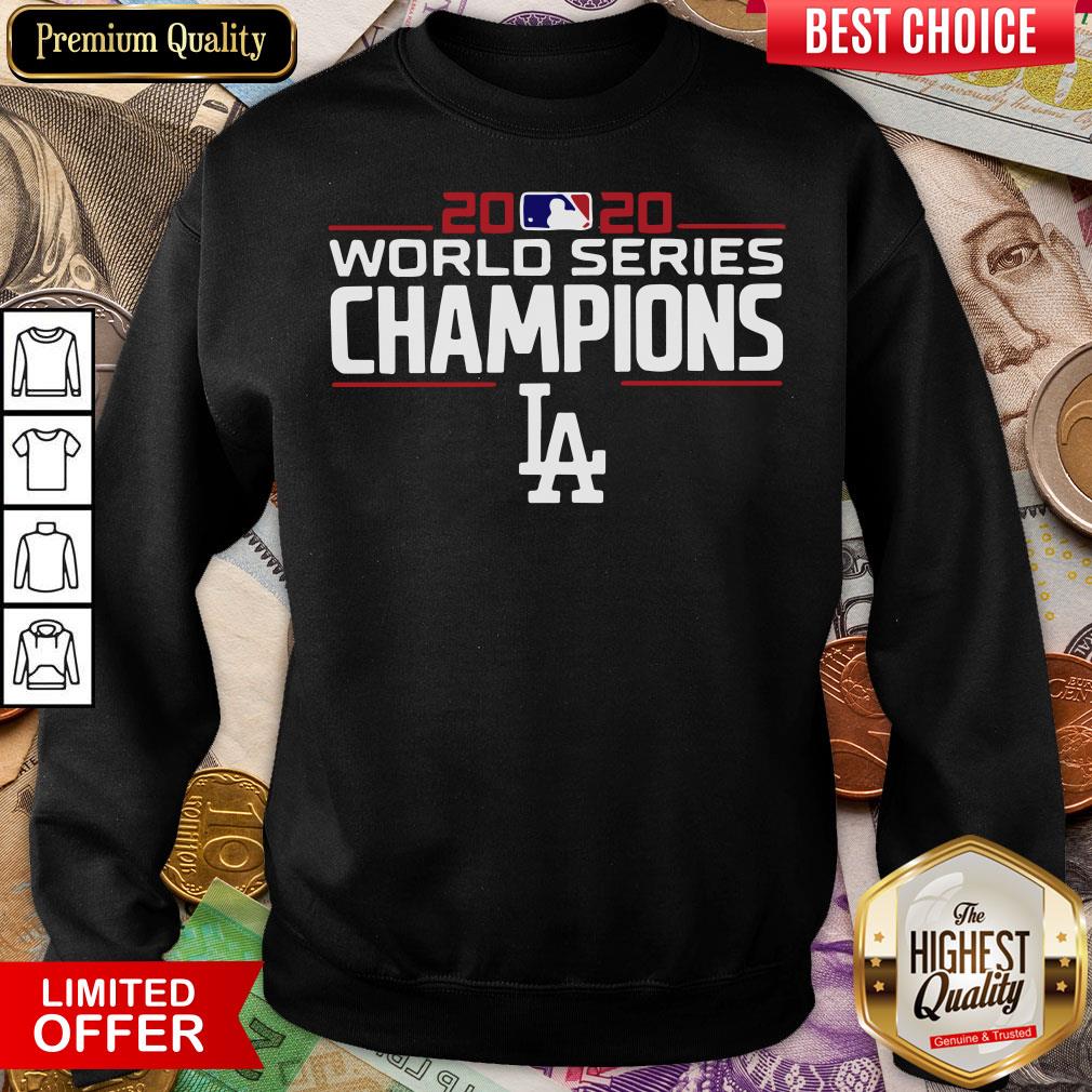 Good LA Dodgers 2020 World Champions Champions Dodgers Team Signatures Sweatshirt - Design By Viewtees.com 