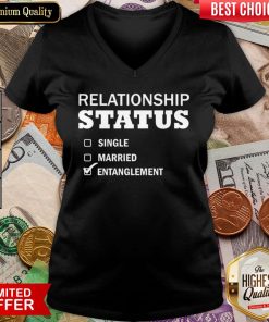 Good Relationship Status Single Married Entanglement V-neck - Design By Viewtees.com