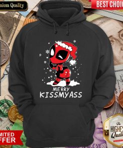 Santa Deadpool Merry Kiss My Ass Christmas Hoodie - Design By Viewtees.com