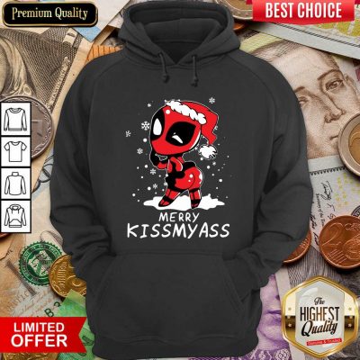  Santa Deadpool Merry Kiss My Ass Christmas Hoodie - Design By Viewtees.com