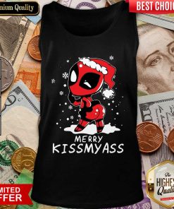 Santa Deadpool Merry Kiss My Ass Christmas Tank Top - Design By Viewtees.com