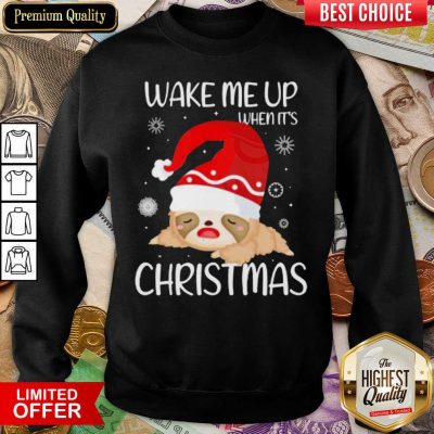 Wake Me Up When It’s Christmas Sweatshirt - Design By Viewtees.com 